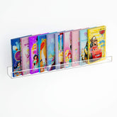 NIUBEE Kids Acrylic Floating Shelf front view showing space-saving display