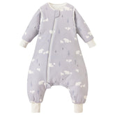 Nivolltha bear sleep sack fabric close-up shows breathable cotton and plush quilting.