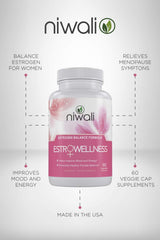 NIWALI Estrogen bottle top view showing packaging and branding