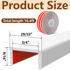 Nkiy Quen self-adhesive U-channel guards for straight and curved edges.
