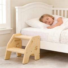 NMEO natural birch wood finish is easy to wipe clean for bathroom and kitchen use.