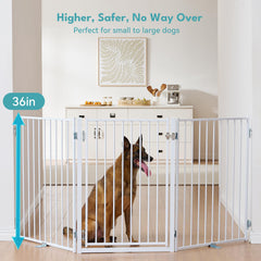 No Pawblems walk-through door gate enables easy entry while keeping pets secure.