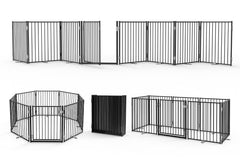 No Pawblems free-standing dog gate setup blocks stairs safely.