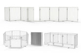 No Pawblems free standing dog gate with door for easy room separation.