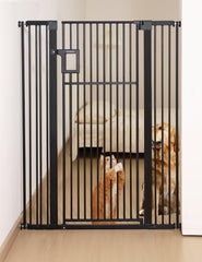 No Pawblems 55-Inch gate front view for reliable containment of jumping pets.