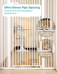 Dual-lock mechanism on No Pawblems gate shown for easy one-handed use.