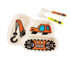 Nohlerlife hook truck plate set promotes self-feeding and imagination.
