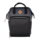 NoJo Baby Boom Gear Clamshell Backpack open interior showing organized storage.