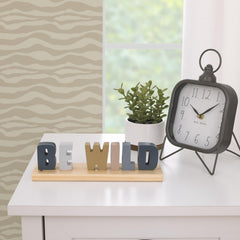 NoJo Be Wild Shelfie displayed on shelf creates a focal point.