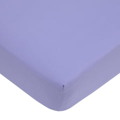 NoJo flat top sheet in lavender pairs with the set for a coordinated look.