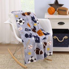 40x50 inch NoJo sports blanket ideal for naptime and car trips