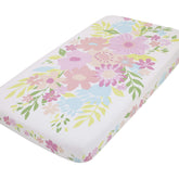 NoJo Floral Burst crib sheet—main view shows soft cotton and vibrant florals for photo-worthy naps.