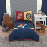 NoJo Harry Potter comforter showcases wizarding world design for cozy toddler beds.