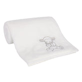 NoJo Little Love plush white lamb blanket with praying hands for baptism keepsake.