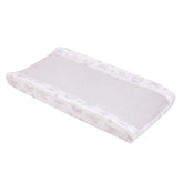 NoJo Grogu contoured changing pad cover front view, soft fabric for gentle diaper changes.