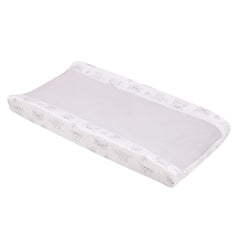 NoJo Grogu contoured changing pad cover front view, soft fabric for gentle diaper changes.