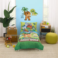 NoJo Jurassic World Explorers comforter with dinosaur pattern for cozy toddler sleep
