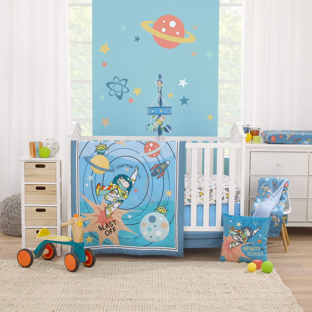 NoJo Disney Buzz Lightyear comforter with soft, breathable cotton and bold graphics.