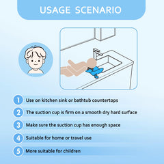 Nolasalon shampoo basin with strong suction cups prevents slips during bath time.
