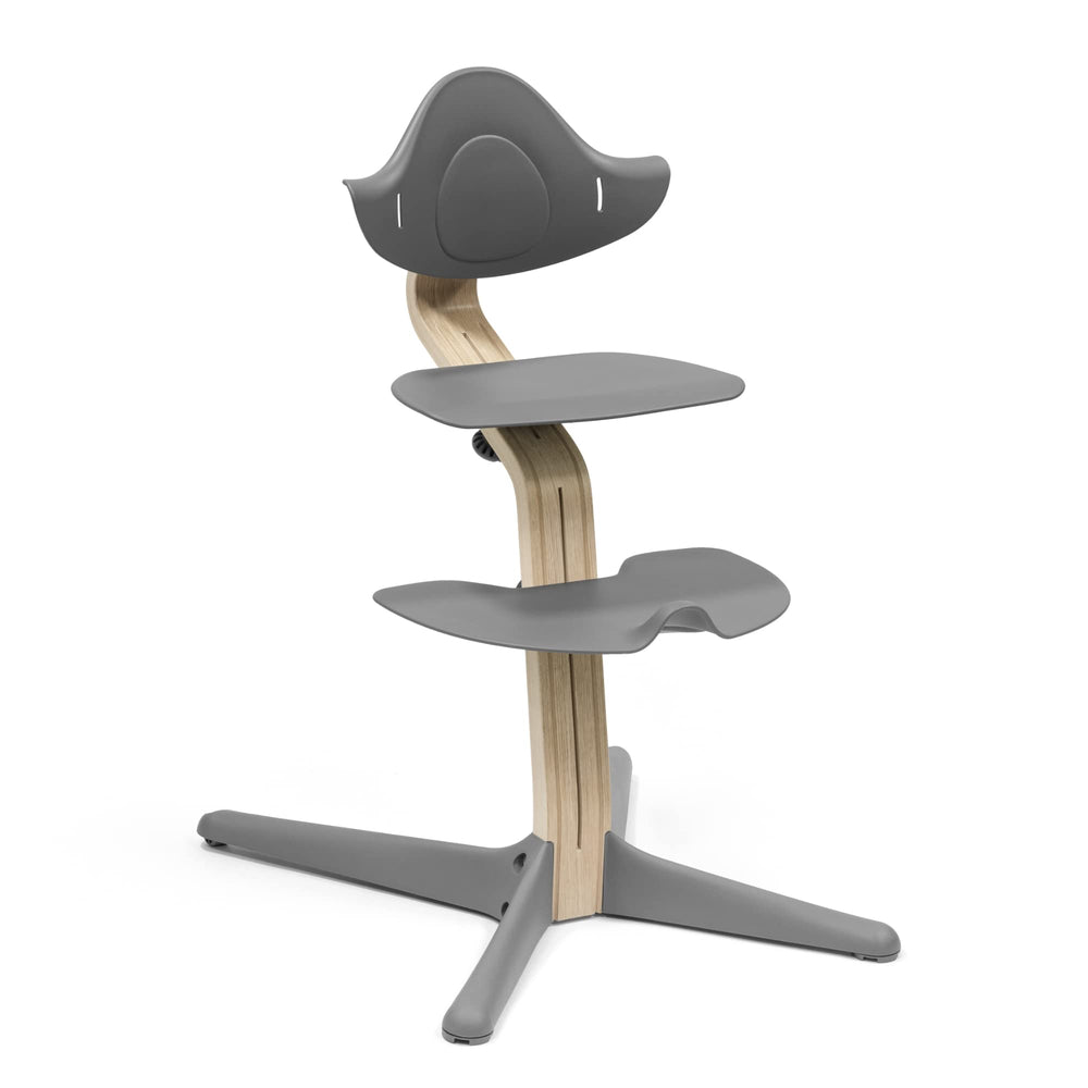 Nomi Chair by Stokke shows adjustment knob for easy height and depth changes