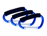 Noneea stroller hooks blue clip 5.2in securing bags for hands-free outings