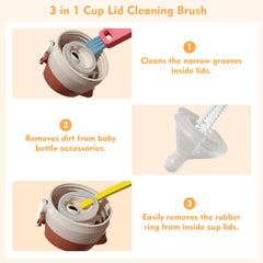 NONENDU portable cup cleaner brush fits in bags for on-the-go cleaning