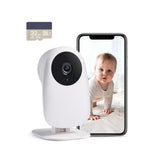 Nooie 2K baby monitor front view with crisp live feed