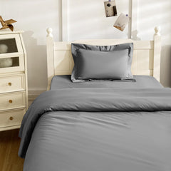 NookZuzu flat sheet on a toddler bed for quick, easy changes.