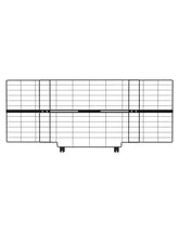 No Pawblems 16-inch height extension attached to a gate increases height to deter escapes