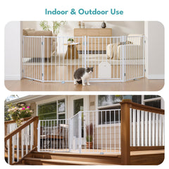 No Pawblems foldable gate showing 360-degree hinges for flexible layouts.