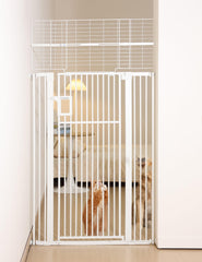 No Pawblems 71-inch gate extended height blocks jumpers in stairs and doorways