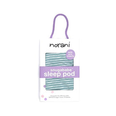 Norani Snugababe Swaddle Pod with Velcro closure for adjustable snugness.