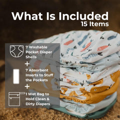 Nora's Nursery seven inserts for versatile absorbency options