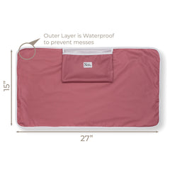 Nora's Nursery changing pad folded compactly for travel and easy packing