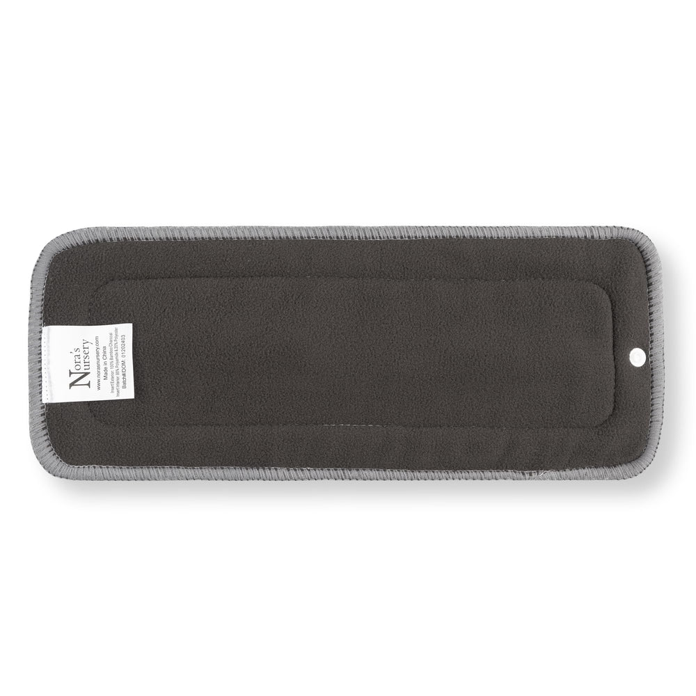 Nora's Nursery charcoal and microfiber inserts with charcoal outer layers for absorbent protection
