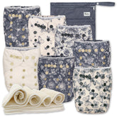 Nora's Nursery Country Garden cloth diapers 7-pack for growing babies.