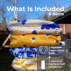 Nora's Nursery inserts feature microfiber inside with viscose for soft absorbency.