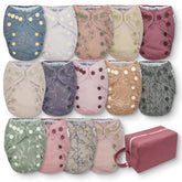 Nora's Nursery newborn all-in-one diaper with snaps offers quick, secure fit for delicate skin