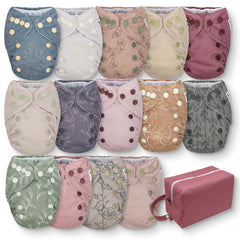Nora's Nursery newborn all-in-one diaper with snaps offers quick, secure fit for delicate skin