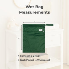 Nora's Nursery wet-dry bag with snap handle for stroller attachment