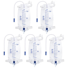 Norbeng catheter bags 5-pack in packaging, convenient starter kit for quick setup.