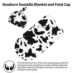 Norchzi swaddle and hat set in soft polyester for gentle warmth.