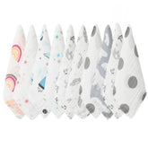 Norinori Baby Msulin Washcloths front view shows soft, absorbent muslin for newborn baths.