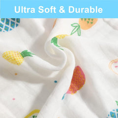 Norinori Baby Msulin Washcloths label closeup highlights four-layer design for quick lather.