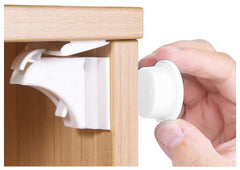 Norjews child safety locks with installation cradle enabling quick screw-free setup.