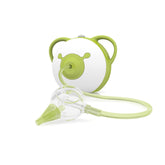 Nosiboo Pro nasal aspirator front view shows ergonomic design for gentle baby care.