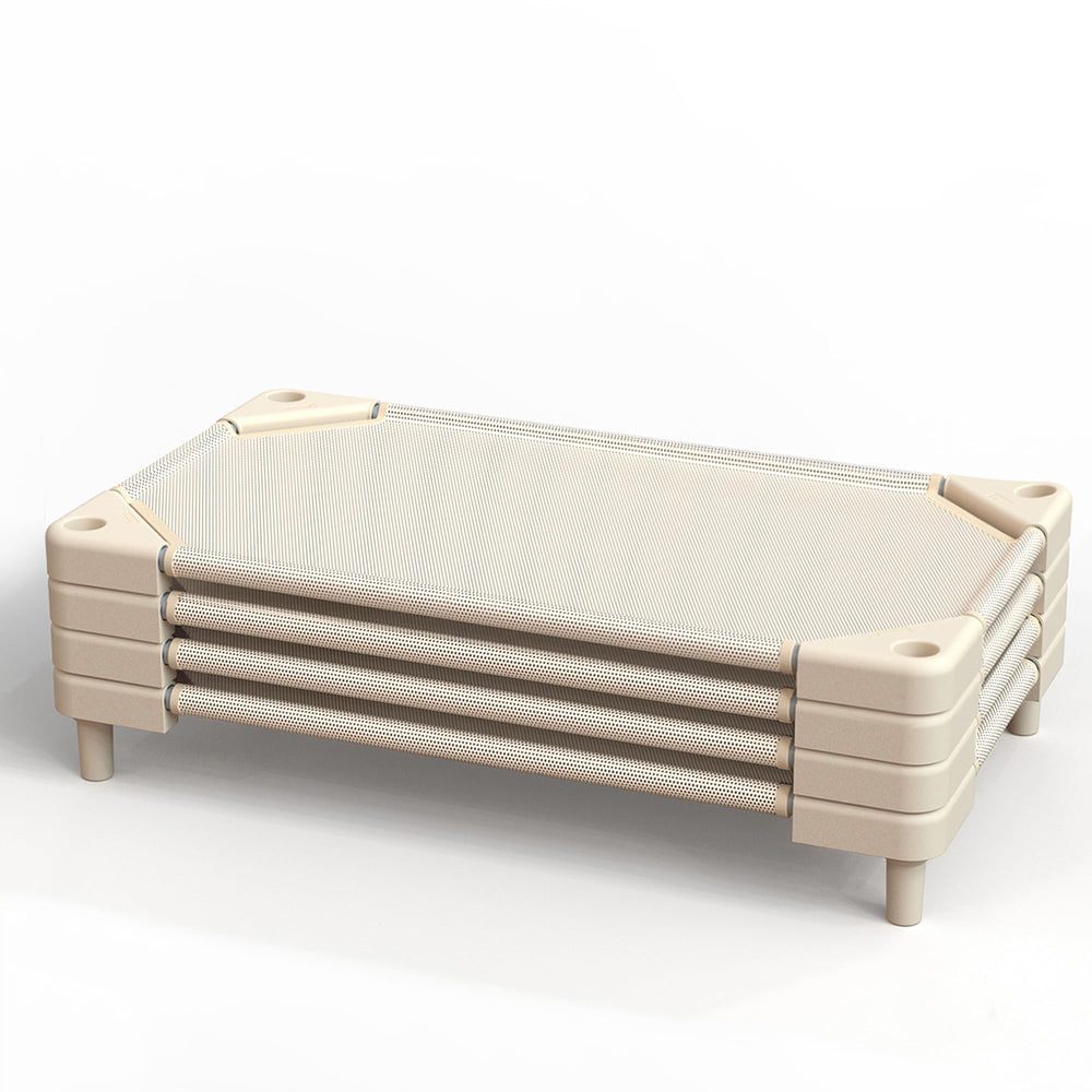 NOUJULOUN Daycare Cots demonstrate a stackable design ideal for busy classrooms.