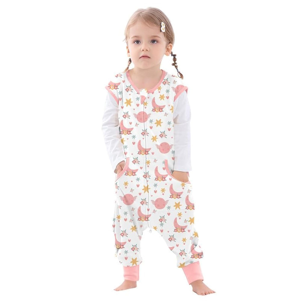 NOUJULOUN Toddler Sleep Sack with Feet – front zip for quick night changes
