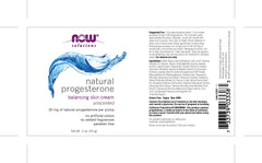 Now Foods Progesterone Cream applied to skin on the wrist for daily routine.