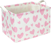 NTAOHAMPER pink heart basket front view for tidy laundry storage